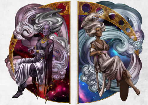 Haggar and Allura.  Diptych. 