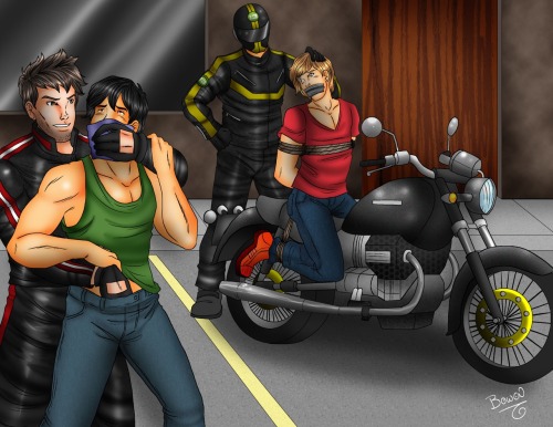 gaggedguynextdoor:  Kidnapped dudes :-) commissioned from my good friend bowen12a :-) 