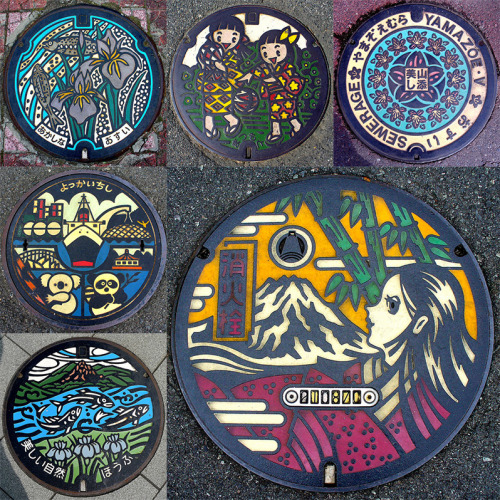 itscolossal:  The Beauty of Japan’s Artistic Manhole Covers