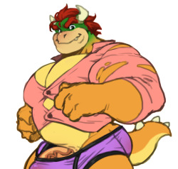 toomanyboners:  Bowser goes thru clothes quickly