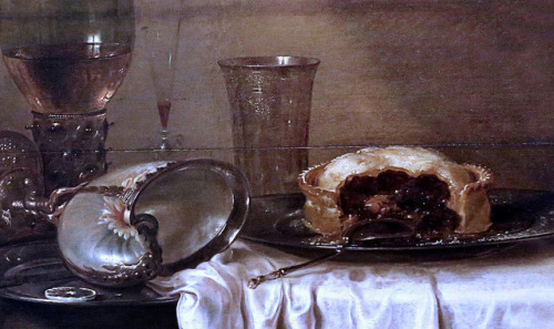 oldpainting:Willem Claesz Heda. 1594-1680. Haarlem. La Tourte au cassis. La Tourte with blackcurrant