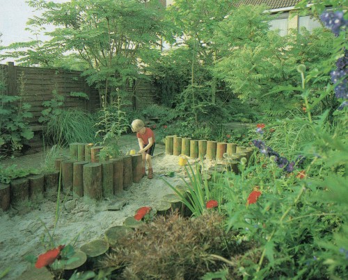 vintagehomecollection: Entertaining gardens. Gardens made to serve their users must sometimes contai