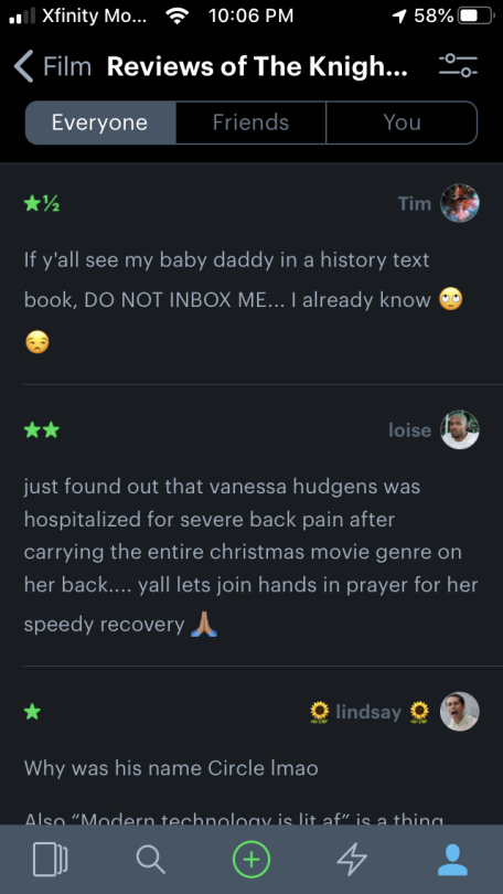 emilysidhe:emilysidhe:yawnjockey:If you need me I’ll be locked in my room reading Letterboxd reviews of the Netflix original movie “The Knight Before Christmas”.I mean… these are literally just the ones that show up at the top They’re all