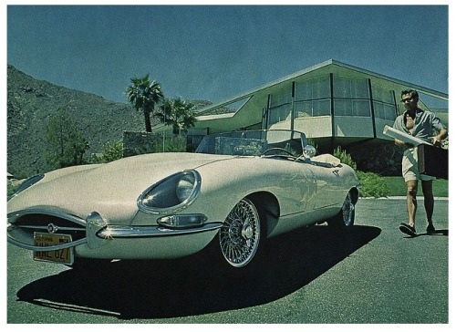 danismm:House of Tomorrow, car of tomorrow Palmer:Krisel. Palm Springs.  1962I saw an E-Type convert