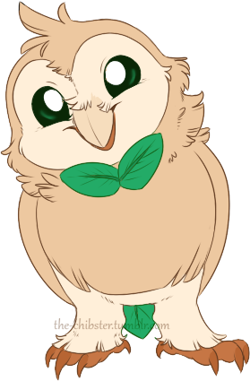 the-chibster:Rowlet is shaped like a friend.