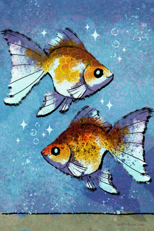 shadeykris:some happy goldfishes for someone who lost theirs. :((