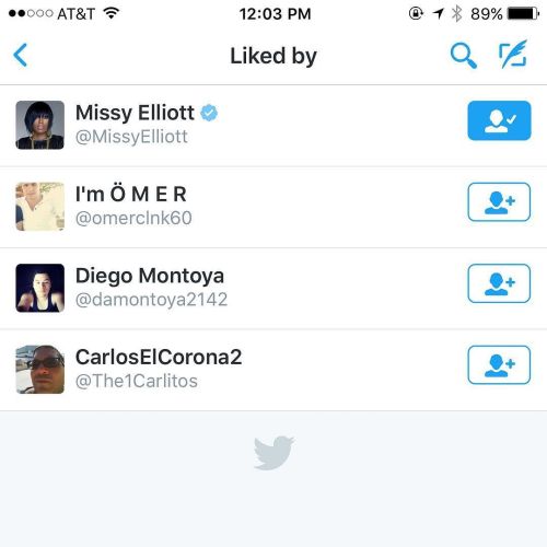 Porn Pics When Missy Elliott likes one of your tweets