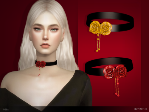 heavendy-cc:  [Heavendy-cc] Rosa Choker New Mesh All Lods  5 Swatches  Specular Map Included  Base G
