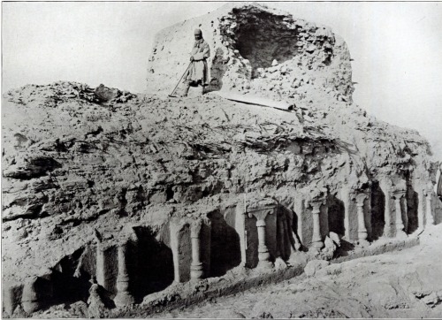 Ruins at Miran, China, circa 1912. 