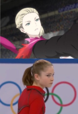 bushichan: Yurio looked awfully a lot like Yulia Lipnitskaya in episode 9. Well, his character’s inspiration was her after all