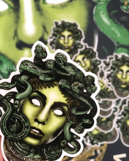 My Medusa screen-prints are up in the shop! First 20 orders gets a free high quality vinyl Medusa st