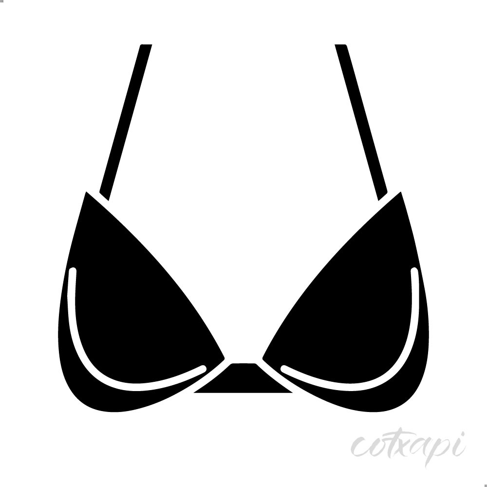 Ladies Bra Design Bikini outline Panty Underwear style in vector art