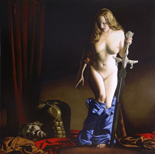 artbeautypaintings:  Judith with the head of Holofernes - Alexey Golovin