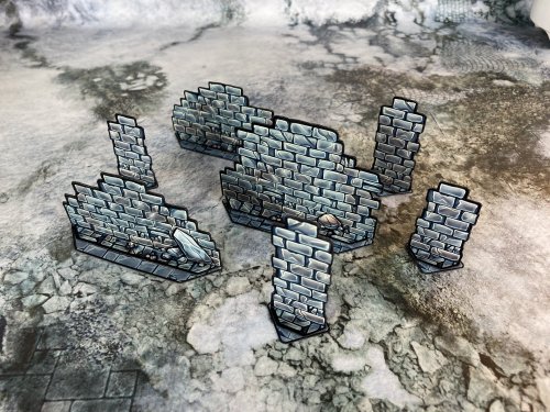 I just released this Modular Ruined Wall set for free on my www.printableheroes.com website catalog.