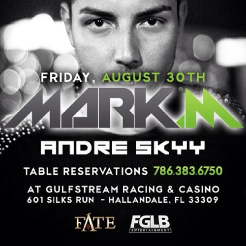Free entry till 1am on FGLB list and Girls drink free till 12!!! We outtt?!?!  (at Club Fate at Gulfstream Park Racing & Casino)