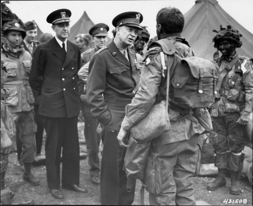 ourpresidents:  June 5, 1944 — General Eisenhower gives the final order for D-Day The complex invasion also relied on outside factors such as moonlight, tides, and weather.  The Normandy forecast predicted a break in storms for June 6.  General Eisenhower