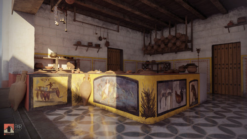 Virtual Reconstruction Of Thethermopoliumdiscovered During The Last Excavations In Pompeii. Made By The
