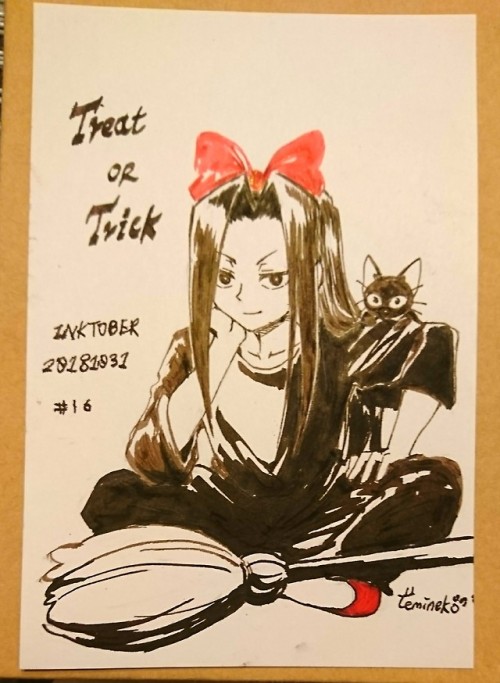 Inktober#16 Happy Halloween I planned to draw Hanagumi as usaul, but after I saw kiki and jiji&helli