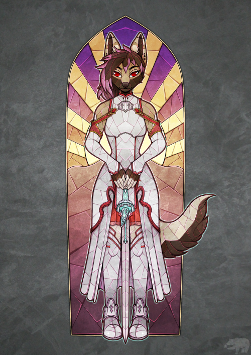 LXI.        Stained Glass Commission for Zane Blackfire.Character belongs to Zane (CLICK).Made in kr