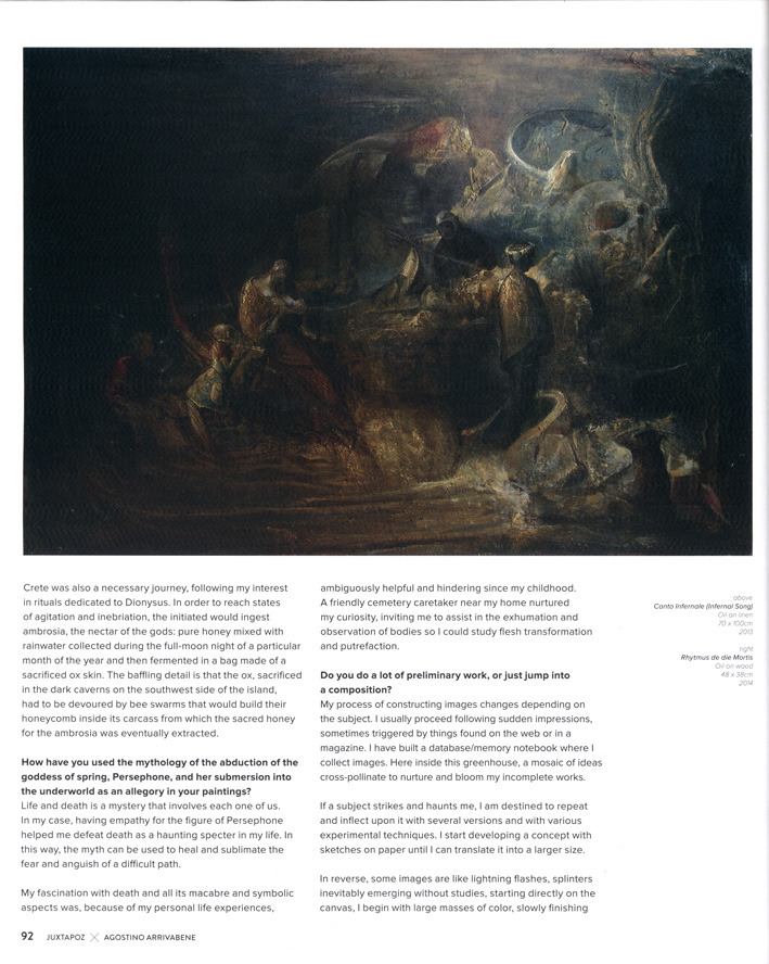 agostinoarrivabene:    Here is my interview for the cult Art magazine Juxtapoz by