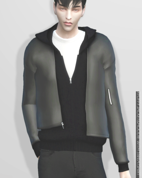 simblrryuffy: [Ryuffy] Jacket & Hoodies with Sweatshirt Male Clothing Top  15 Swatches HQ Compa