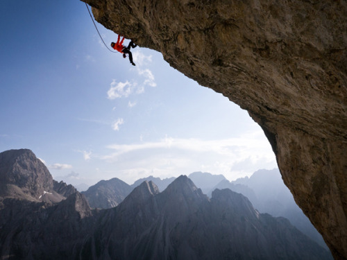 basicsofadventure:David Lama and Peter Ortner put up their new route “Safety Discussion” on the Lase