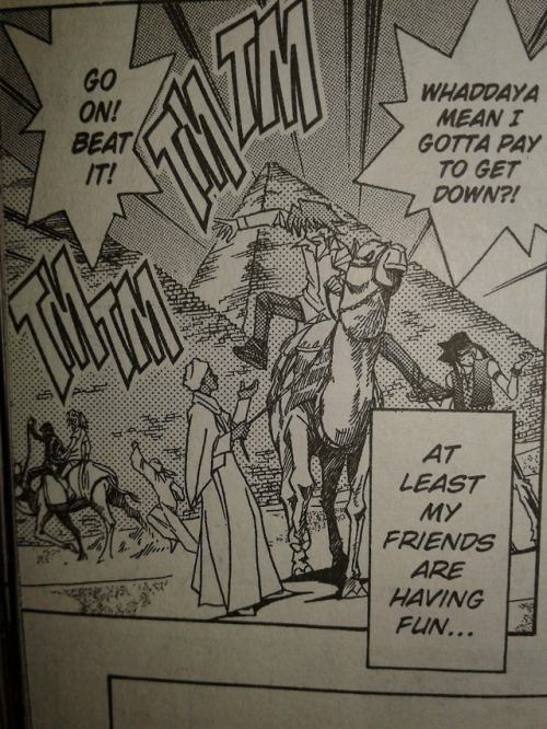 sightless-angels:Is it just me or does it seem like Ryou and Honda/Tristan stole a camel here? -laug