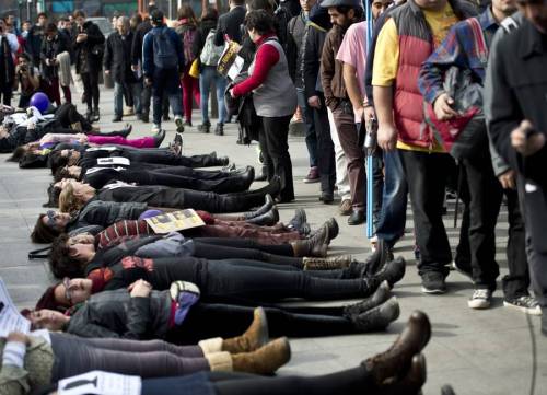 micdotcom:  Incredible photos show the massive protest against gender violence in Argentina Thousands of people took to the streets across Argentina on Wednesday to protest gender-based violence after the murder of Chiara Paez, a 14-year-old who was