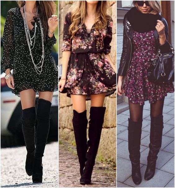 botas acima do joelho