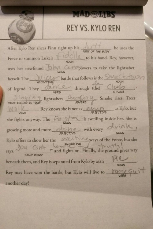 spacefairytale: my siblings and I did tfa mad libs at the beach the other day… I don’t 