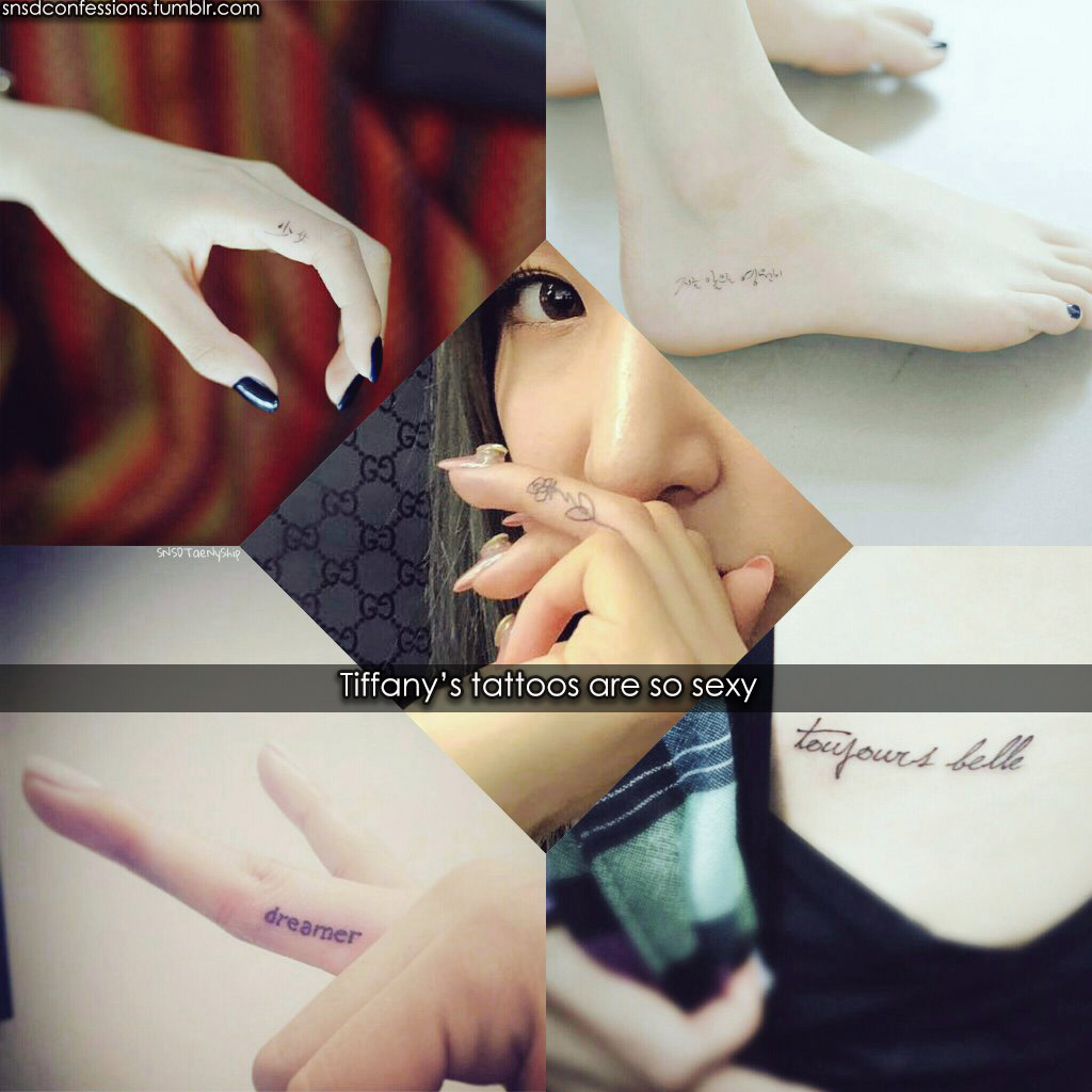 SNSD Confessions — tiffany's tattoos are so sexy ㅜㅜ