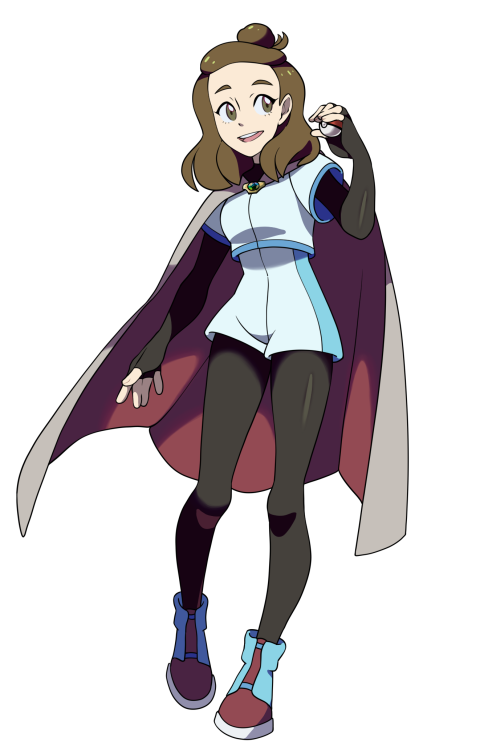 style testing the SM Aether Foundation style with my Pokemon oc! her main outfit and champion outfit