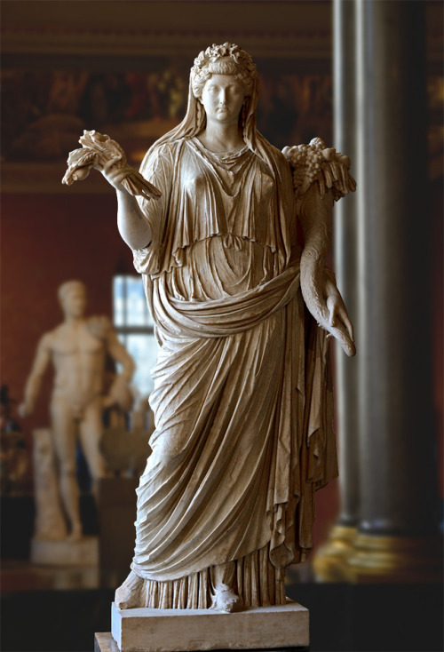 theancientwayoflife: ~ Livia as Ceres. Place of origin: Rome (?) Date: A.D. 15-45 Medium: Marble Pro