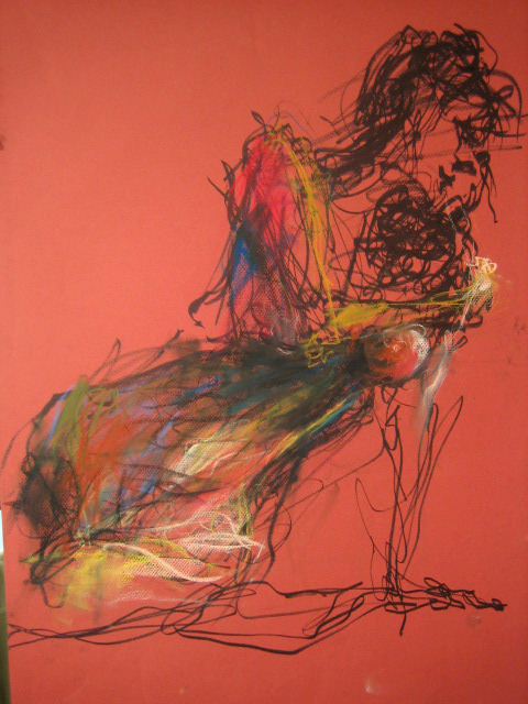 willkimart:  Life Drawings by Will KimBrush Markers and Soft Pastels on Paper Happy