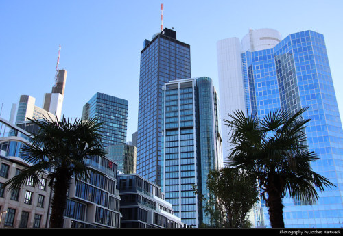 Skyline Seen From Opernplatz, Frankfurt, GermanyPhoto by .This picture was taken in Frankfurt, a nei