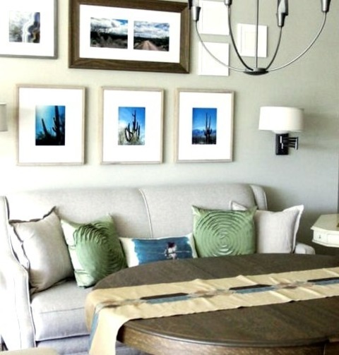 Great Room Dining Room In PhoenixGreat Room - Mid-sized Contemporary Carpeted Great Room Idea With Green