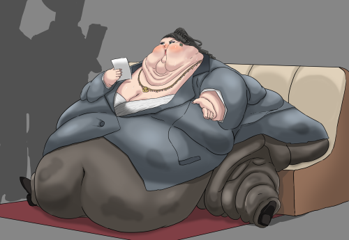 allyouneedisbellies:  Very fat businesswomen Art @  Bamboo-Ale(http://fav.me/dd3o4dl) Kazan (https://www.pixiv.net/artworks/60155727)