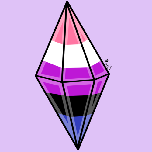 queersimming:Pride Plumbobs, Set 2: GendersTransgender, Nonbinary, GenderqueerGenderfluid, AgenderDe