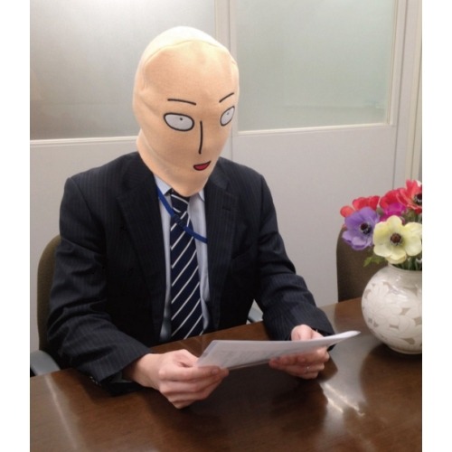 aitaikimochi:  More pictures of the One Punch Man Saitama beanie have been released,