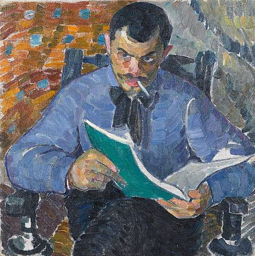 russian-avantgarde-art: Portrait of the painter Burdanov via Oleksandr Bogomazov Size: 57.5x57.5 inM