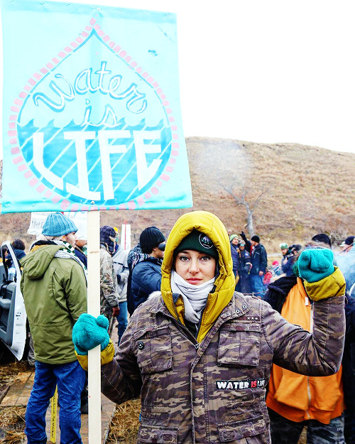 fuckyeahdamose:Actress and Water Protector Shailene Woodley showing her support on the front lines o