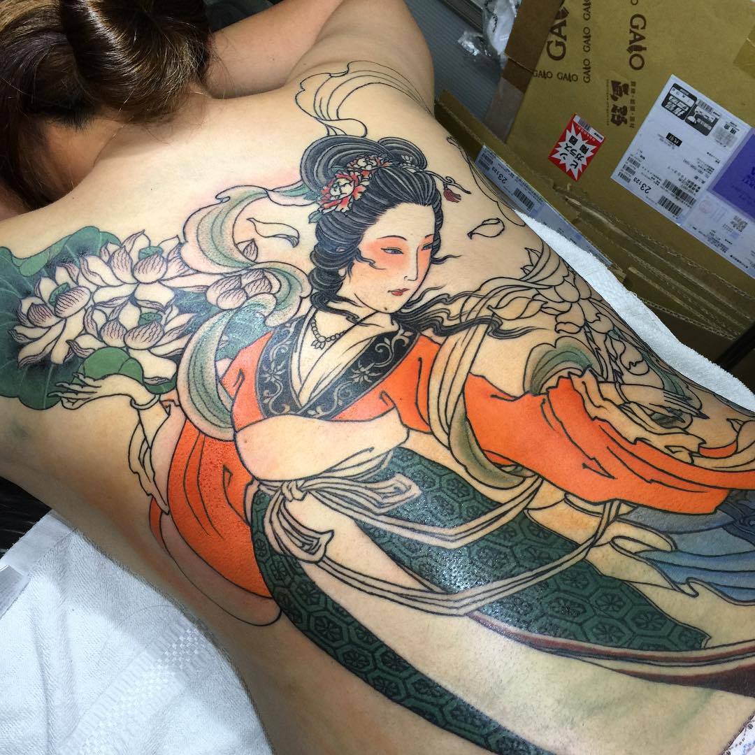 Gasen Tat2 天女 刺青 天女散花 羽衣天女 Tennyo Tattoo Gasen Tattoo