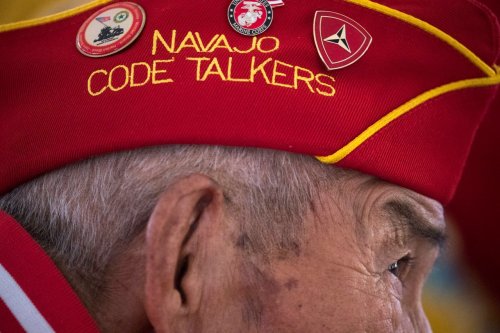 Alfred Newman, a Navajo Code Talker, was among the 400 Navajos who helped defeat the Japanese d