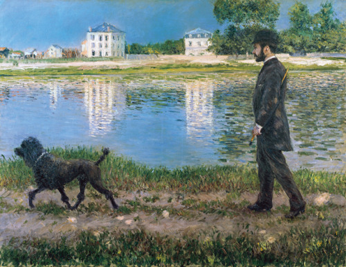 Richard Gallo and His Dog at Petit Gennevilliers, 1884, Gustave CaillebotteMedium: oil,canvashttps:/