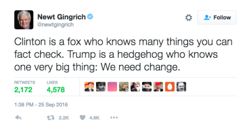 uglyfun:uglyfun:good fucking byeholy shit, this is an archilochus reference. made by newt gingrich. 