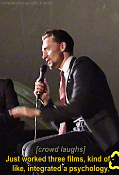 black-nata:  tomhiddleston-gifs: After a member of the audience said ‘he’s just