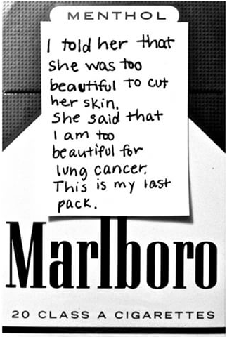 Buy me a lighter and help me burn my demons...