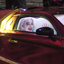 margetrobbiearchive: margot robbie waving at fans while filming ‘suicide squad’, may 28th