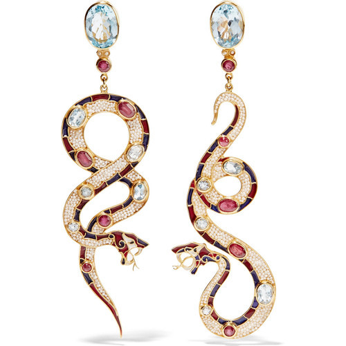 puremarula:Percossi Papi Gold-plated multi-stone earrings (see more hand crafted jewelry)