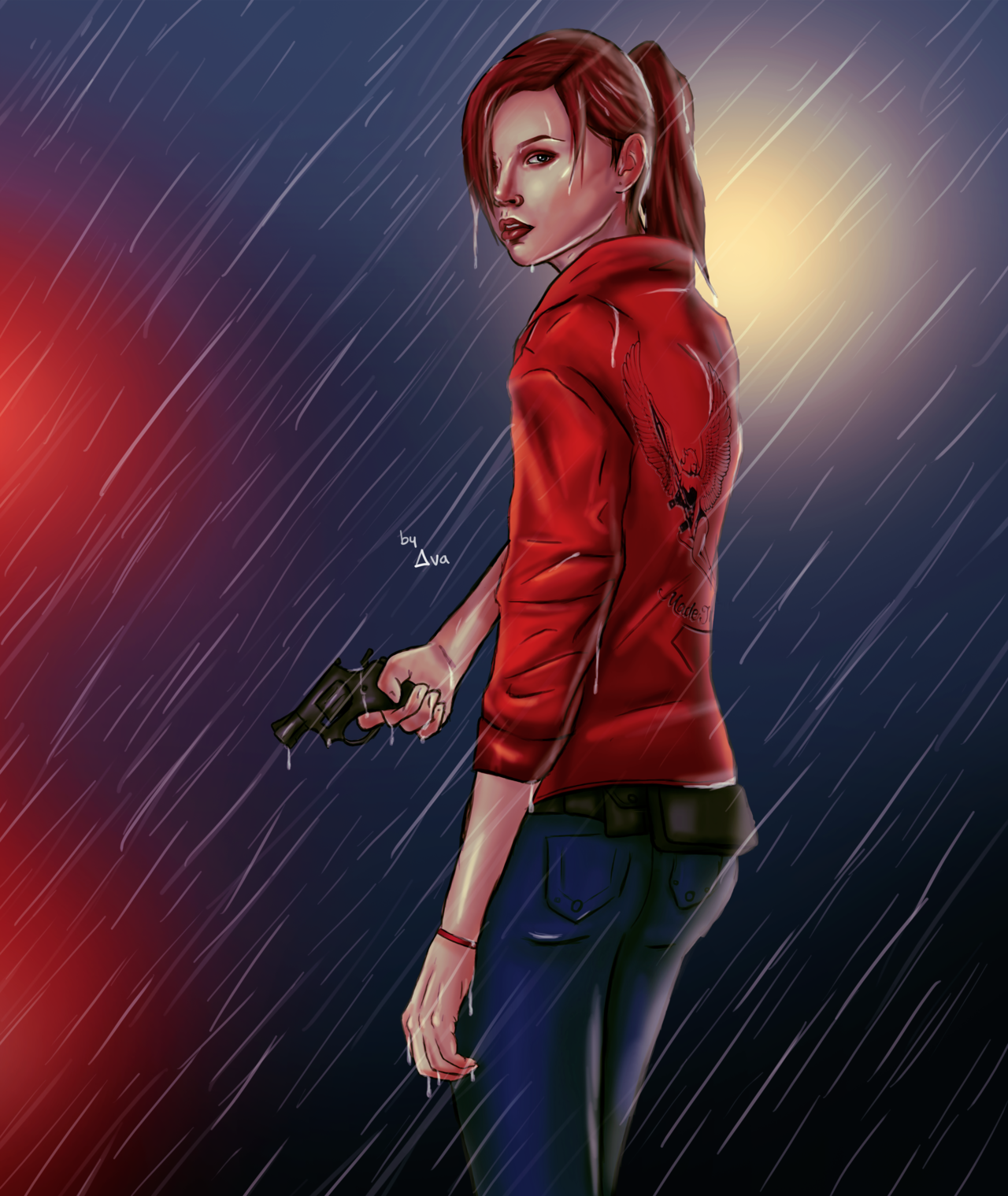 Byehazard Art — Claire Redfield as seen in Resident Evil 2 REmake